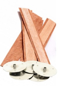 Knot drewniany do wosku sojowego z blaszkami DUO 10/8mm