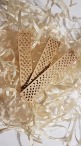 Knot drewniany do wosku sojowego 8cm AŻUROWY 3 szt.